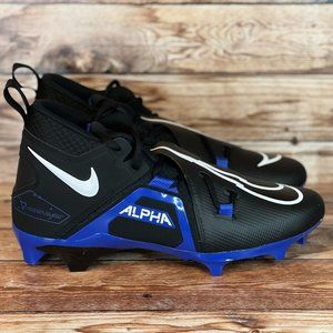 Nike Alpha Menace Pro 3 Football Cleats Mens Sizes Black Blue CT6649 007